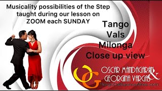 Musicality TANGO VALS #MILONGA Juego rítmico de cruces y traspiés Georgina Vargas Oscar Mandagaran