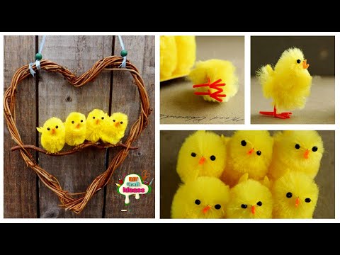 Best out of waste |  Pom Pom Chicken Making Idea with woolen | Arush diy craft ideas