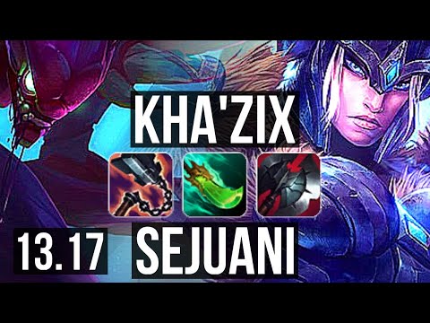 KHA'ZIX vs SEJUANI (JNG) | 15/1/11, Rank 5 Kha, Legendary, Rank 26 | EUW Challenger | 13.17