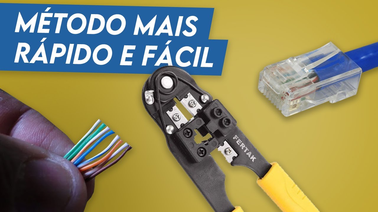 PASSO a PASSO para CRIMPAR CABO de REDE com CONECTOR RJ45
