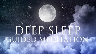 Deep Sleep Guided Meditation ➤ Relaxation Music - Delta Binaural Beat - Dissolve Overthinking
