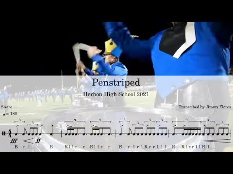 Hebron HS Band 2021 - Snare Transcription