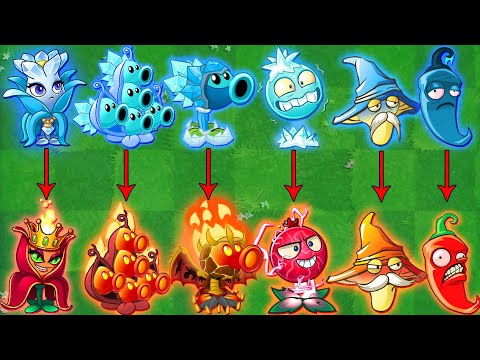 Pvz 2 Discovery - All Plants RED & BLUE Have Same Shape or Skill