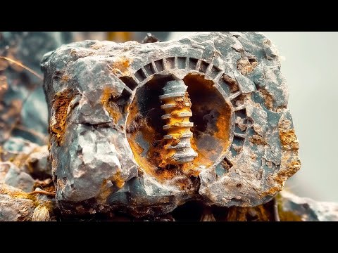 Descoberta Chocante: Engrenagem de 300 Milhões de Anos Descoberta em Pedra