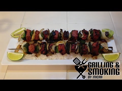 Beef Kabobs on the Weber Kettle