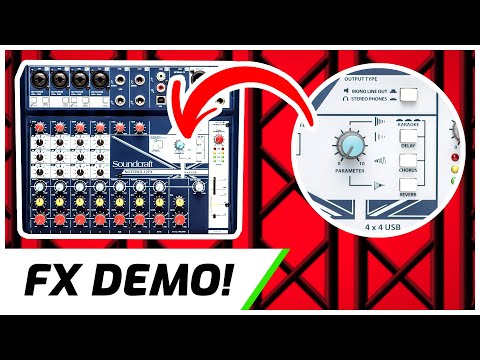 Soundcraft Notepad 12FX Effects Demo - How Does It Sound?