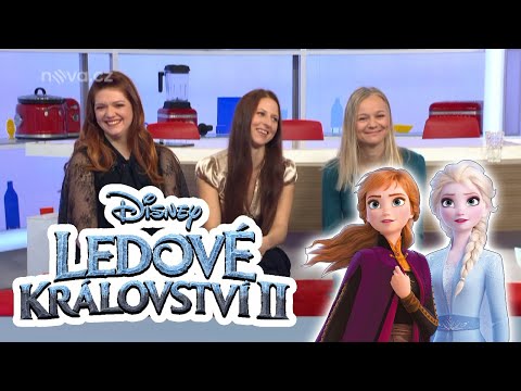 Ledové království 2 -  rozhovor o dabingu s Annou, Elsou a Idunou - Snídaně s Novou 12/2019