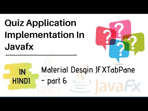 #6 JavaFX Quiz Application  - Material Design - JFonix Library - Tabpane