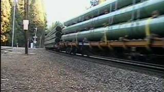 preview picture of video 'Union Pacific Altafest Pipe Train at Alta MP156.28'