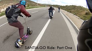 The Canyon Run Santia-Go: Evo 2x &amp; Go-Ped GSR Scooter Riding /// PART ONE
