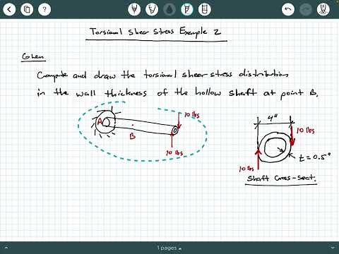 Mechanics of Materials - Video 63:  Torsional Shear Stress Example 2