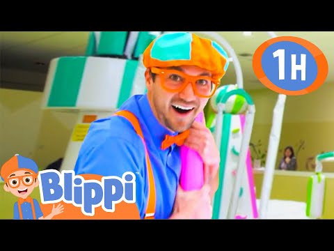 Blippi Visits an Indoor Playground (Giggle Jungle) | 1 HOUR OF BLIPPI | Blippi Toys