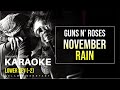 GUNS N' ROSES - NOVEMBER RAIN, LOWER KEY -2 (KARAOKE LIRIK TANPA VOKAL)
