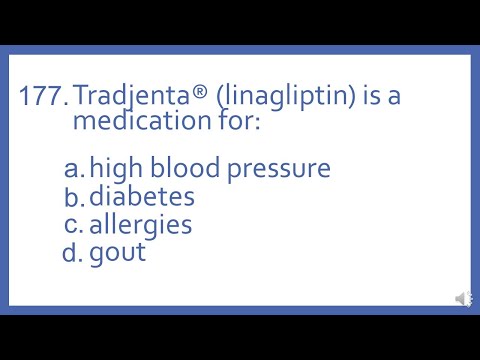 Top 200 Drugs Practice Test Question - Tradjenta (linagliptin) is a medication for (PTCB PTCE Prep)