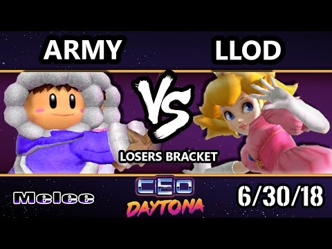 CEO 2018 SSBM - TNC | Army (Ice Climbers) Vs. lloD (Peach) Smash Melee Losers Top 8 Qualifier