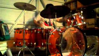 Led Zeppelin - Night Flight (Drum Cover) w/ Music - Ludwig Amber Vistalite