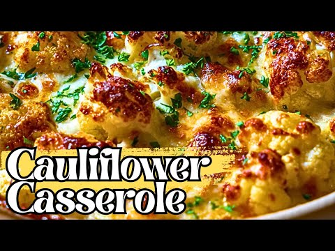 NO BOIL!! Cheesy Cauliflower Casserole Recipe (BEST Side Dish for Dinner!) Holiday side dishes#food