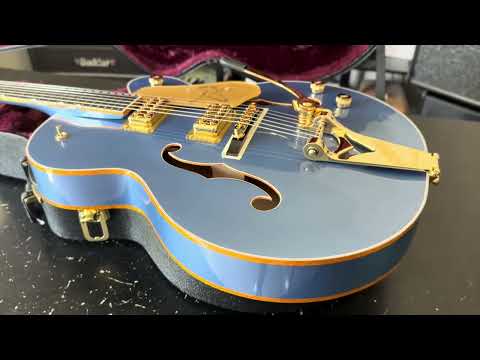 BRAND NEW Gretsch Pro Falcon Hollowbody Ebony Board Cerulean Smoke 2024 image 26