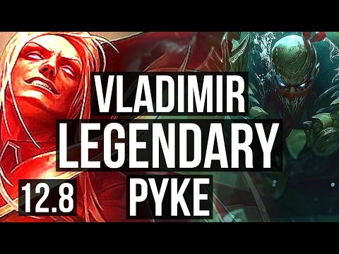 VLADIMIR vs PYKE (MID) | 18/0/3, Legendary, 600+ games | BR Master | 12.8