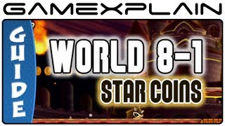 New Super Mario Bros. U - Peach's Castle-1 Meteor Moat Star Coins Guide & Walkthrough
