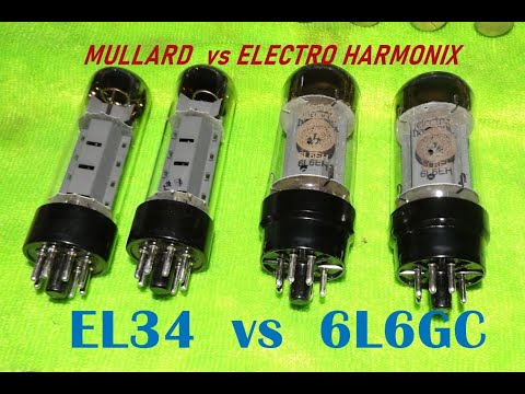 ELECTRO HARMONIX 6L6GC vs MULLARD REISSUE EL34 Tube Comparison