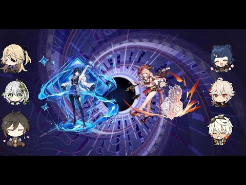 C6 Yelan Hyperbloom and C6 Yanfei Mono Pyro - 3.4 Abyss