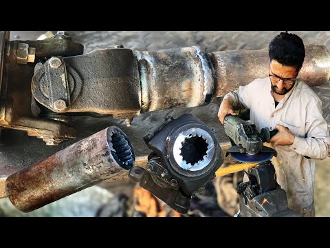 Experts Mechanics How Are Repaired a Broken Small Rear Axle .. Local workshop amazing work