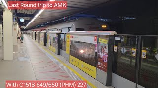 (Last round trip/PHM back again !)[SMRT] C151B 649/650 NSL (NS13 Yishun to NS16 Ang Mo Kio)
