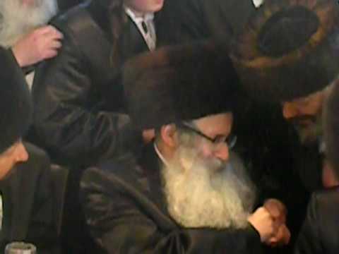 Amshinov Rebbe at his Son's Chassan Tish