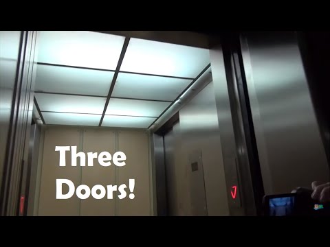 Epic Motor on a Three Door ThyssenKrupp TALKING Elevator at UT Austin!