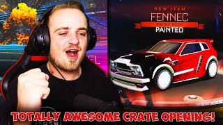 Using the KEYS from selling our PAINTED OCTANES to open 100 TOTALLY AWESOME CRATES in Rocket League!
