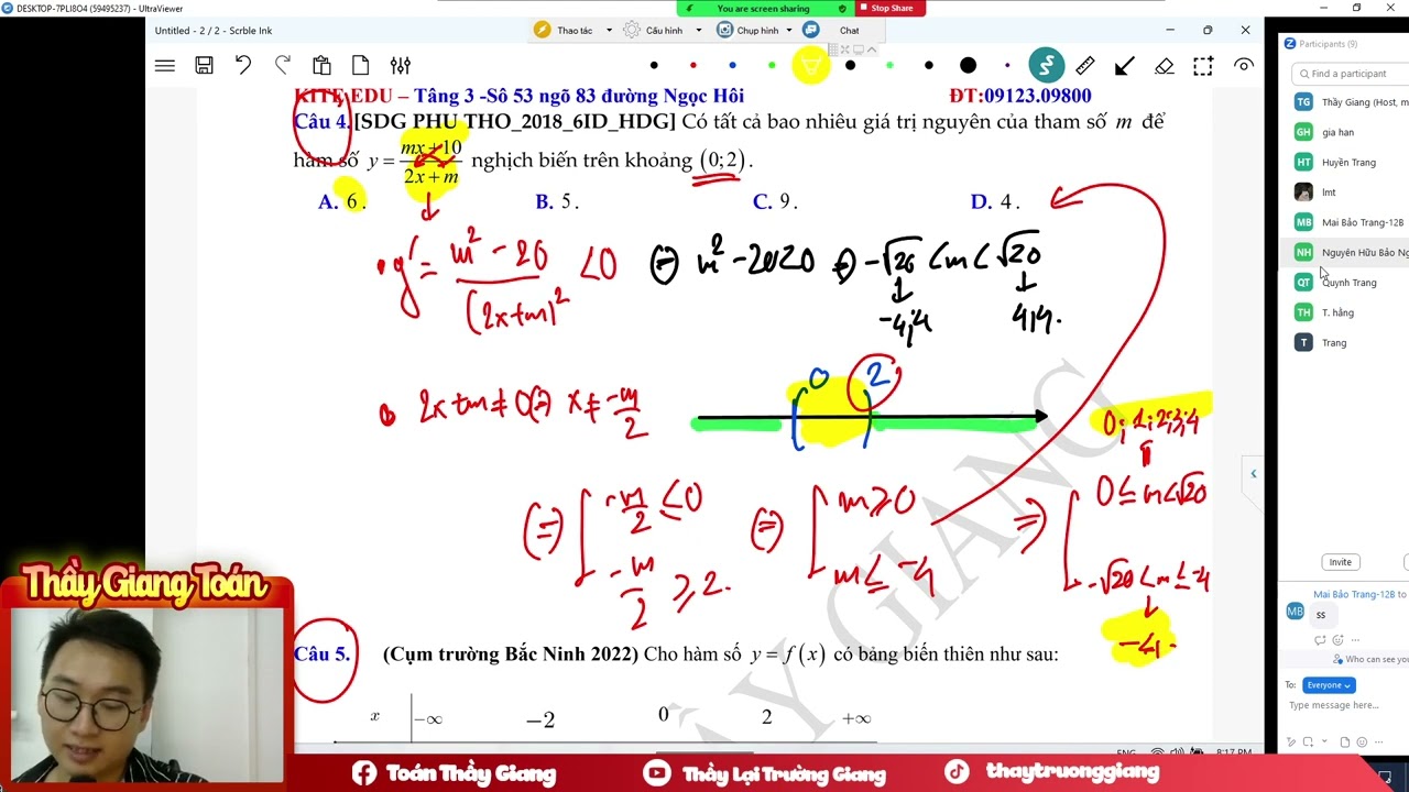 HÀM HỢP (DẠNG ĐƠN ĐIỆU - CỰC TRỊ) BUỔI 1