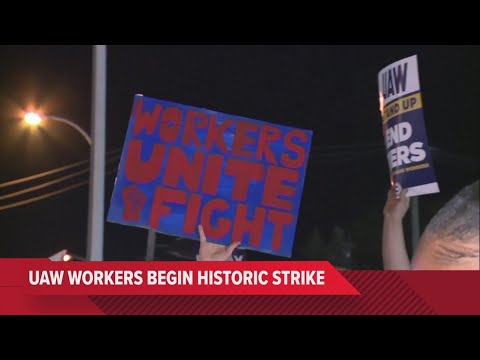 UAW union goes on strike against Detroit's 3 automakers for first time in 88-year history