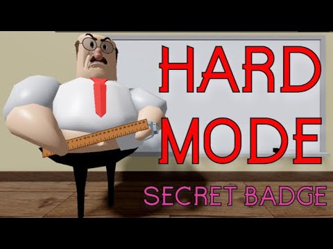 Great School Breakout Roblox Obby HARD MODE Walkthrough - Secret Badge Beat the Boss Hard Badge