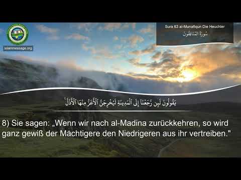 Quran Surah 63 Al-Munafiqoon (German translation)