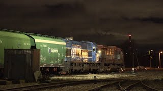 Тепловозы C36-7i-1545+ТЭМ7-0234 на ст. Мууга / C36-7i-1545+TEM7-0234 at Muuga station