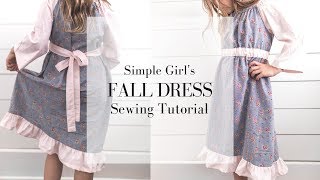 How to Sew a Peasant Dress | GIRLS DRESS SEWING TUTORIAL