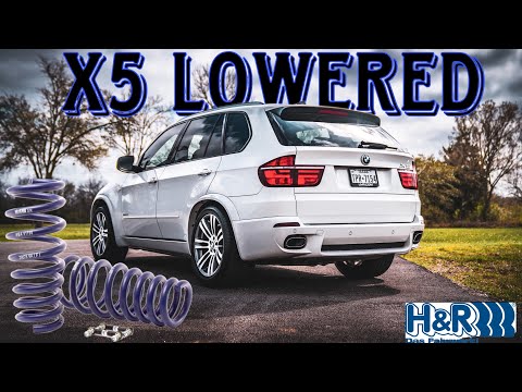 How To Install H&R Springs On a BMW X5. Lowering a E70 BMW X5