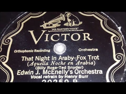 Edwin J. McEnelly's Orchestra - That Night In Araby (1926)