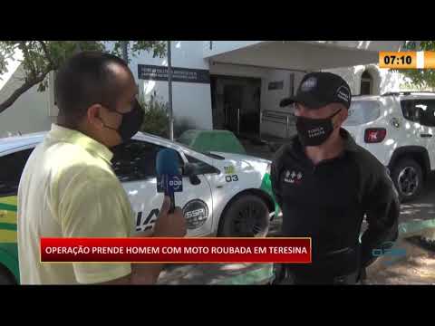 Operacão prende criminoso reincidente com moto roubada em Teresina 21 09 2020