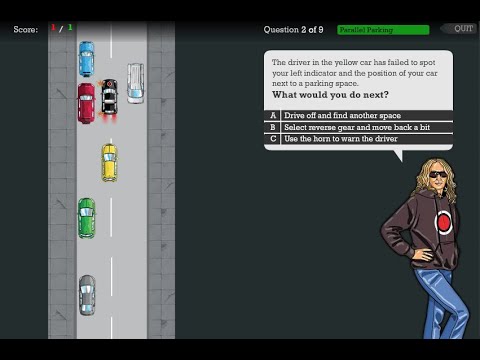 Parallel Park - Online Driving Lesson - (Retired Adobe Flash Tutorial)