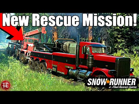 SnowRunner: NEW PHASE 3 RESCUE MISSION! Stranded Pacific P12 Crane!!