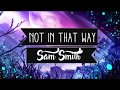 Sam Smith – Not In That Way (Lyrics)