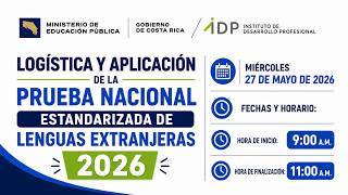Logística y aplicación de la Prueba Nacional Estandarizada de Lenguas Extranjeras 2026