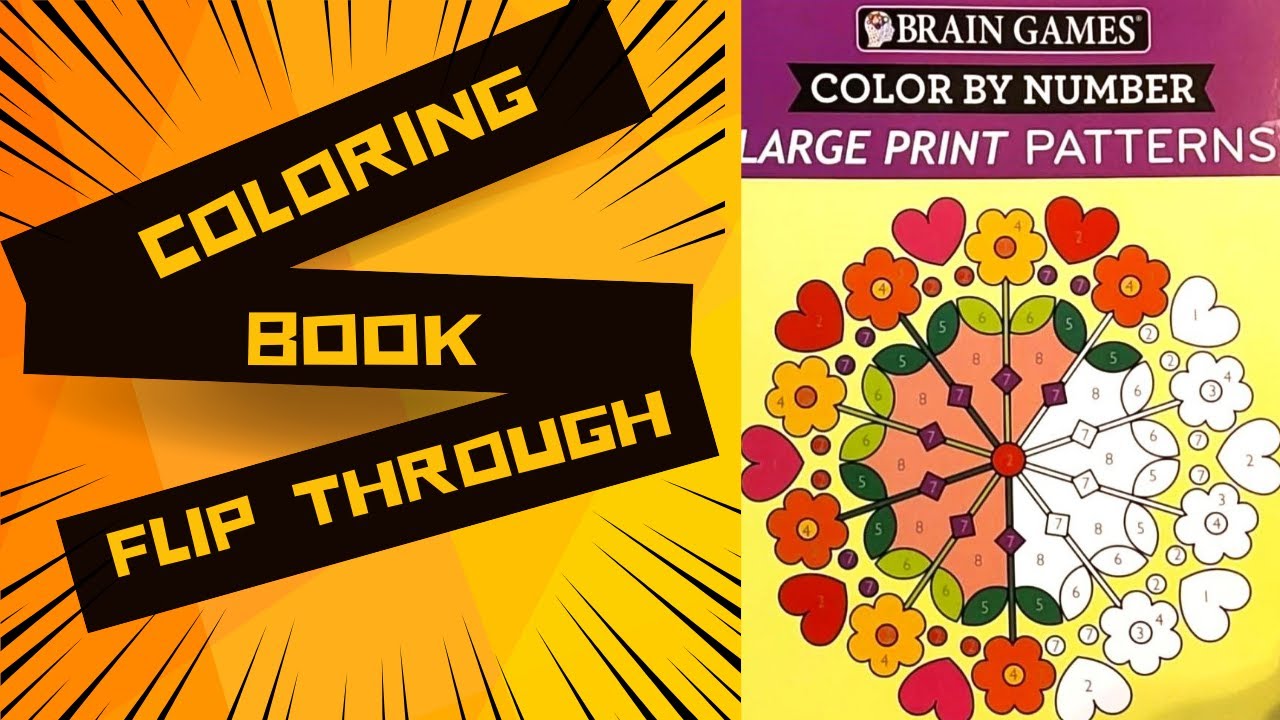 Color By Number LARGE PRINT  Brain Games #flipthrough #coloringbook