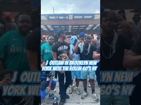 J Outlaw Seen in || New York City || With A Bunch Of || Rollin 60’s || From All the 5ive Burroughs