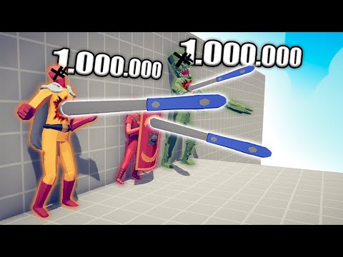 1.000.000 DAMAGE KNIFE vs UNITS - TABS | Totally Accurate Battle Simulator 2023