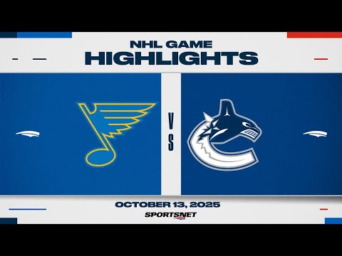 NHL Highlights | Blues vs. Canucks - October 13, 2025