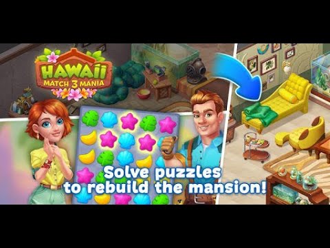 Hawaii Match 3 Mania: Home Design & Matching Puzzle