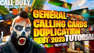 Duping General Calling Cards in BO4 GLITCH|Main Slot,Best 2023 Tutorial